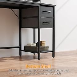 CubiCubi 47 Inch Computer Desk with Drawers and