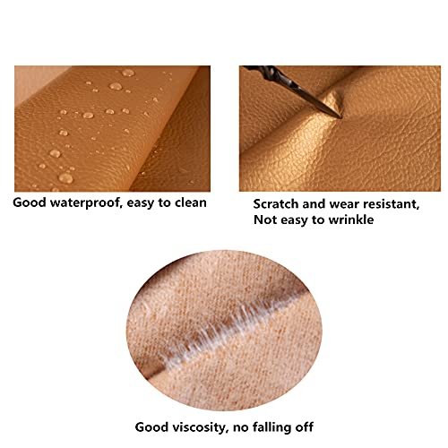 Simunliyg Waterproof Leather Repair Patch Tape Self-Adhesive Leather Repair Patch First Aid Patch Fix Tear Kit for Sofa,Couch,Car Seats,Handbags,Furniture,Jackets,Shoes,Chairs(Dark Brown, 6.9X55 inch)