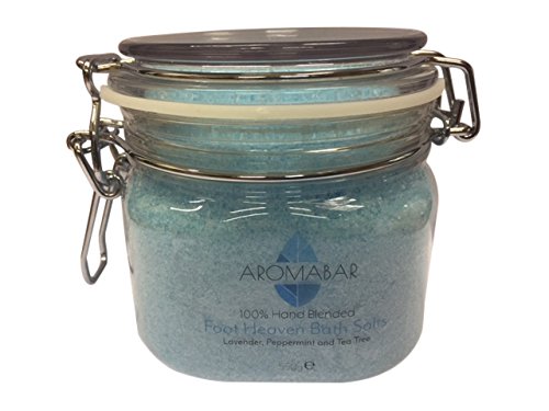 Foot Heaven Bath Salts Soak 550g Gift Jar Epsom Salts and Dead Sea Salts Enriched with Essential Oils 100% Natural Aromatherapy Packed with Minerals