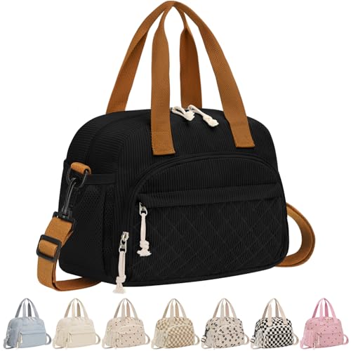 ELONGRIVER Corduroy Insulated Lunch Bag