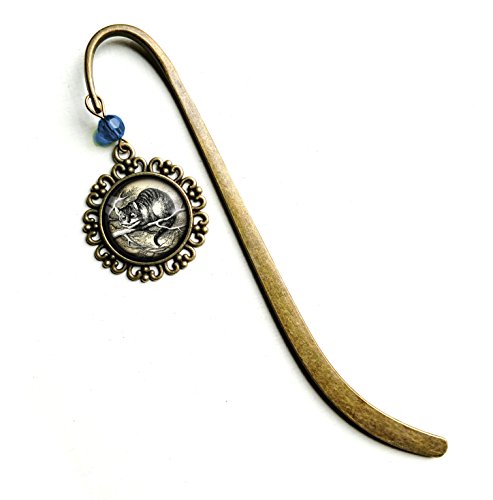 Cheshire Cat brass book hook bookmark