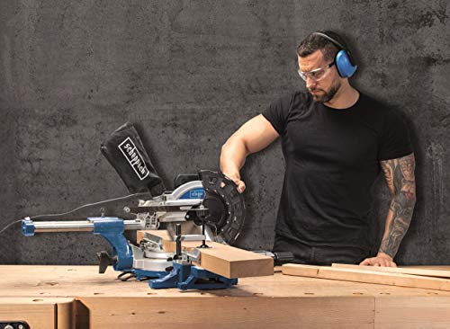 Scheppach HM254 Kappzugsäge mit Softstart & Laser - 2000W Leistung |Ø 255mm Sägeblatt | Schnittbreite/höhe: 340mm x 90mm… – Bild 4