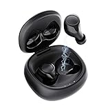 True Wireless Earbuds, Dudios Zeus TWS Bluetooth 5.0 Headphones Mini in-Ear IPX5 Sports Headset (Built-in Mic, 3.5 Hour Music Time, 500mAh Re-Chargeable Case and Reliability Connection) (Black)