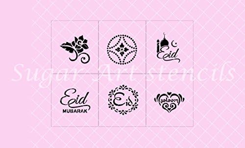 Ramadan Eid Mubarak cookie stencils set of 6 Islamic designs SL20123