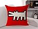 Kingla Home Square Cotton Linen Decorative Throw Pillow Covers 18 X 18 Inch Graffiti-Art Printing Pillowcase Zippered Couch Cushion Covers