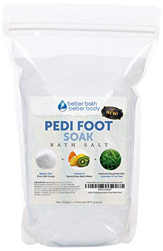 Pedi Foot Soak 32 Ounces Epsom Salt with Lavender, Tea Tree, Eucalyptus and Chamomile Essential Oils Plus Vitamin C and All Natural Ingredients - Thumbnail 5