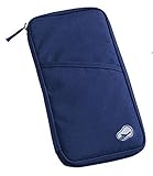 Blackcell Multi-Purpose/passport Case/Bag/Holder/Organizer for Card Money Ticket (dark Blue)