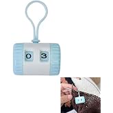 JuxLux Knitting Counter Universal Knitting Row Counter with Hanging Tether Knit Count Rows Tracker Knitting Stitch Counter for Crochet Stitch Markers Single Point Straight Bamboo Knitting Needles Set