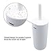 TOPSKY Toilet Brush, Compact Slim Toilet Brush Holder with Strong Bristles for Bathroom Cleaning, White (T2-2pack)
