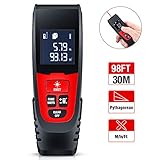 Laser Measure,  98Ft M/In/Ft Digital Laser Tape Measure, Backlit LCD Laser Measurement Tape with Pythagorean Mode/Measure Distance/Area/Volume