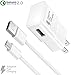 Ixir Adaptive Fast Charger Kit for Samsung Galaxy S7, Edge, J7, S6, Edge, Note 5, Note 4, Sony, HTC, Honor Lite 10, Moto G5, and More, Wall Charger and 4 Feet Micro-USB Cable, White primary