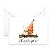 Paper Frenzy Gnomes Thank You Note Card Collection 25 pack with White Envelopes