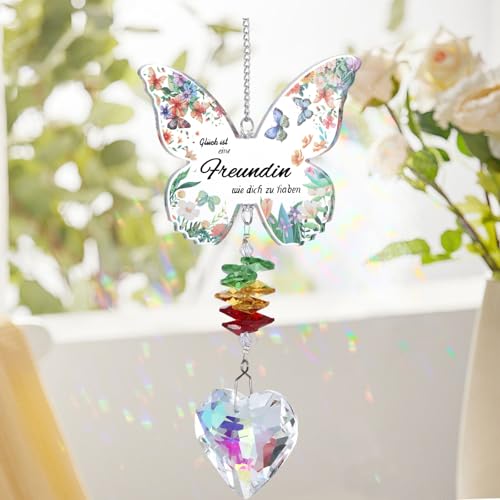 Shinheryee Schmetterling Sonnenfänger Kristall Hängendes Ornament, Geschenk Für Freundin, Hochzeitstag, Ostern, Medium, Acryl, Modern, 1 Stück