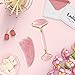 Ranphykx Jade Roller and Gua Sha Tools Set, Rose Quartz Roller and Gua Sha, Face Roller and Face Massager for Anti Aging, Beauty Massager for Skin Eyes Chin 2019 New Model No Squeaks