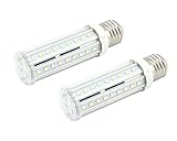 Bonlux 2-pack 10W LED T10 Display and Cabinet light bulb 120 Volt Medium Screw Base Tubular LED - 60-Watt Incandescent Replacement Lamp(Warm White)