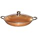 Copper Frying Pan 14-Inch With Tempered Glass Lid Non Stick Ceramic Infused Titanium Steel