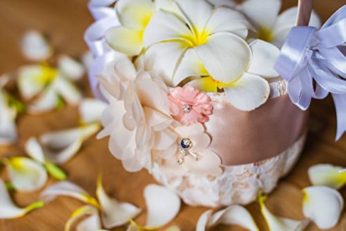 image for Customoffi Modern Basket – Best for Flower Girl Basket and Bridal Sh