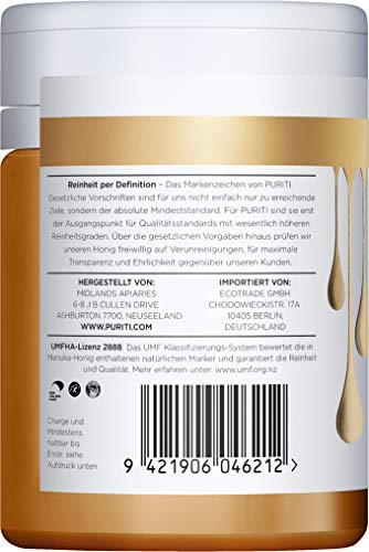 PURITI Manuka Honig MGO 100+ 250g aus Neuseeland mit zertifiziertem Methylglyoxal Gehalt - Laborgeprüft, Direktimport, reines Naturprodukt, frei von Zusatzstoffen – Bild 3