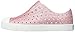 Native Shoes, Jefferson Bling Child, Kids Lightweight Sneaker, Milk Pink Bling/Shell White, 7 M US Toddler