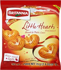 Britannia Little Hearts Biscuits - 75g 