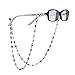 RANHUU Beaded Eyeglass Chains for Women Reading Glasses Cords Colorful Sunglasses Chain Holder Lanyards Eyewear Retainer (Silver+Whole colorful beads)