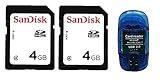 4GB SanDisk Class 4 SD Flash Memory Cards (Retail Package 2 Pack) with BONUS High Speed USB SD/SDHC Card Reader (Supports SDHC/SDXC and MicroSD/SDXC)