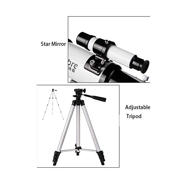 IW.HLMF Astronomisches Weltraumrefraktorteleskop mit verstellbarem Stativ, Monokular-Teleskope mit Ausrüstungsrucksack… – Bild 6