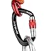 XINDA Screwgate Locking Carabiner Clip - Professional Rock Climbing Carabiner Screw Lock,Heavy Duty Carabiners for Climbing,Mountaineer,Hammock,Camping,Outdoor Equipment (2 pcs Black)