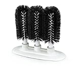 New Star Foodservice 54484 Triple Brush Bar Glass Washer - 3 Brushes - Suction Base