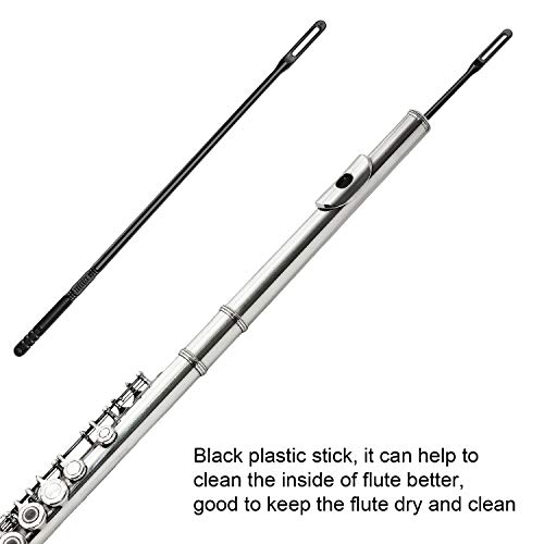 image for Pangda 26 Pieces Flute Cleaning Kit Set with Soft Rubber Flute Key Plu