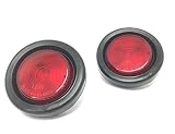 MaxxHaul 80653 LED Round Side Marker Light Red with Grommet Trailer Truck RV-2 Pack