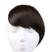 SARLA Clip in Side Bangs Chestnut Brown Straight Synthetic Bangs Extension for Women