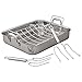 Amazon Brand – Stone & Beam Tri-Ply Stainless Steel Roasting Pan with Two Roasting Forks, 16-Inch