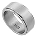 Surgical Steel 9mm Spinner Ring Wedding Band Matte Finish, sizes 7 - 14
