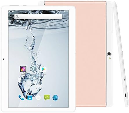 Huashe 10 inch 3G Unlocked GSM Phone Call Tablet Android 6.0 Octa Core IPS Screen Dual Sim Card Slots Dual Cameras GPS Wifi Bluetooth (Alloy Metal Rose Gold)