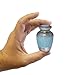 Trupoint Memorials Cremation Urns for Human Ashes - Decorative Urns, Urns for Human Ashes Female & Male, Urns for Ashes Adult Female, Funeral Urns - Light Blue, 4 Small Keepsakes