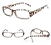 FancyG Vintage Inspired Classic Rectangle Glasses Frame Eyewear Clear Lens -Leopard