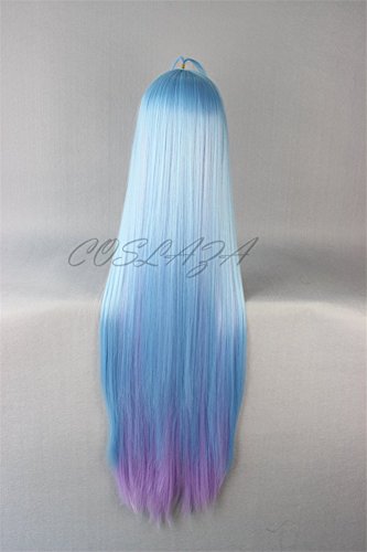 COSPLAZA Long Straight Pink Blue Mixed Anime Cosplay Wigs Halloween Party Hair - Image 4