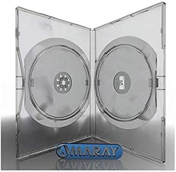 Caja dvd 14mm amaray 2 discos transparente pack 50: Amazon.es: Electrónica