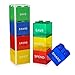 Colorful Stacking Block Coin Bank for Kids - Helps Kids Save, Share, Give and Invest - Transparent Plastic Bank Shows Cash Inside - Teaches Good Money Habits - Perfect As Kids Birthday Presents