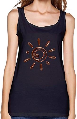 Susueky Women's Chocolate Sun Design Sleeveless Tank Top XL