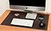 Computer Leather Desk Pad, Stylish Mat Cover, Reversible Color Design Brown to Khaki, 18x24 Inches