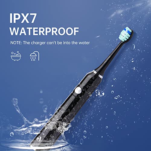 Proalpha Electric Toothbrush for Adults, Sonic Toothbrushes Set with 6 Brush Heads and a Travel
