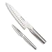 Global 2 piece Knife Set - Lightweight Japanese Stainless Steel, Razor-Sharp Edge, Made in Japan (G-78 7 inch Cook’s Fluted Knife, GSF -46 3 inch Paring Knife), G-7846