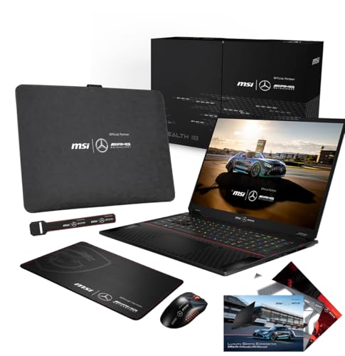 MSI Stealth 18 MercedesAMG A1VHG-068FR: Core Ultra 9 185H - 32GB DDR5 - SSD 2TB - Nvidia RTX4080 12GB - 18 UHD 4K Miniled 120Hz - Windows 11 Home - AMG Accessories Pack Included
