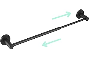 MEKENSO SUS304 Stainless Steel Adjustable Towel Rack for Bathroom Storage, Expandable Towel Bar 16.7 to 29.5 Inch with Drilli