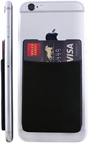 Genko Card Sleeve Wallet Pocket ID Holder Credit Card Case 3M Sticker Backing Cell Phone Pouches For iPhone and Android Smartphones