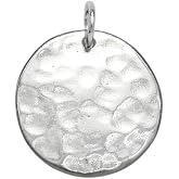 FLYINGTUTU 925 Sterling Silver Small Hammered Disc Charm Pendant | Charm Only