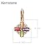 Kemstone Colorful Cubic Zirconia Rose Gold Leverback Earrings for Women Dangling Jewelry for Women