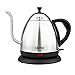 MLITER Electric Gooseneck Kettle Cordless Stainless Steel Drip Kettle for Pour Over Coffee and Tea, 1000W Water Boiler 1.0 Litre Tea Heater with Auto Shut Off & Boil Dry Protection